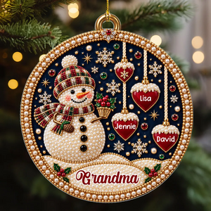 "Merry Christmas, Grandma" β Personalized Acrylic Ornament | Heartfelt Holiday Gift For Grandma