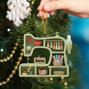 Create A Unique Sewing-Themed Ornament, Personalized Christmas Gift For Crafters