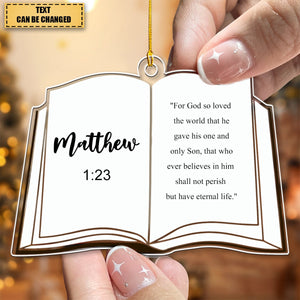 Personalized Bible verse Arcylic Ornament,Christian Christmas Decorations