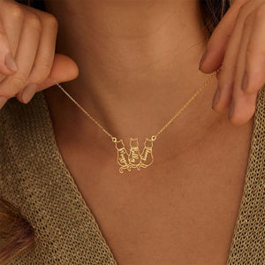 Dainty Cat Name Necklace, Minimalist Necklace, Cat Lovers Gift,Mothers Day Gift