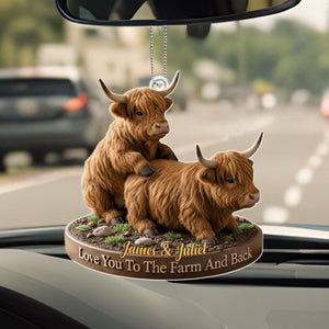 Personalized naughty cow couple acrylic ornament gift for couple