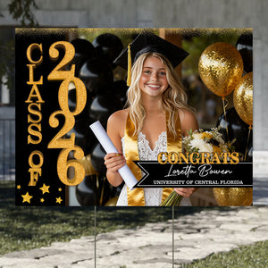 Class of 2026 Lawn Sign โ Personalized Graduation Yard Decoration