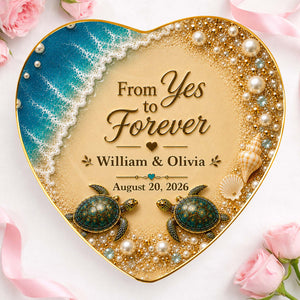 "From Yes To Forever" β Personalized Jewelry Dish | Gift For Couples