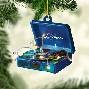 Personalized Retro Record Christmas Gift - Custom Music Ornament