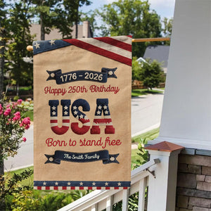 250 Years Of Freedom Usa Birthday Faux Pattern - Personalized Flag