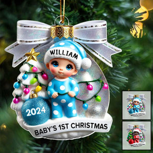 Baby First Christmas Personalized Ornament Gift for Newborn