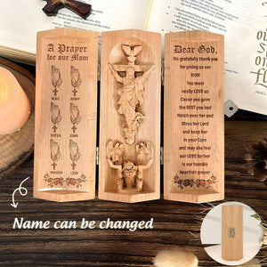 Personalized Gifts For Mom Openable Wooden Cylinder Sculpture