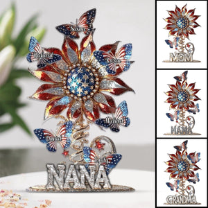 Best Mom Ever - Personalized Mother Custom Shaped Sunflower Acrylic Plaque