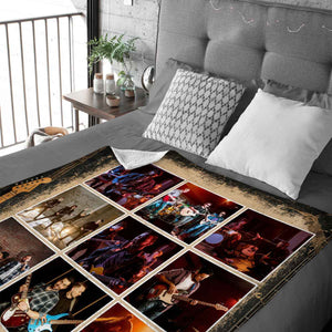 Custom Rock Band Photo Collage Blanket – Personalized Gift For Guitarists & Music Lovers