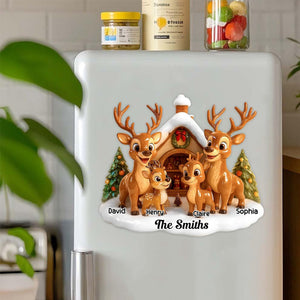 Christmas Reindeer Family - Personalized Decal