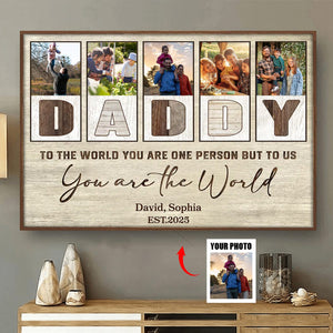 Daddy Custom Photo Canvas – Best Father’s Day Gift