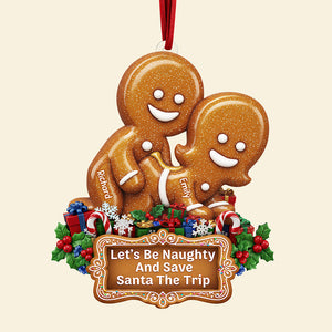 Personalized "Naughty Gingerbread Couple" Christmas Ornament β Gift For Couples