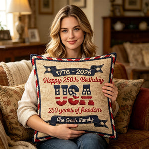 America 250th Birthday - Personalized Pillow Cover
