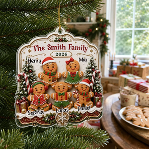 Our Sweet Family β Personalized Acrylic Christmas Ornament | Custom Names Family Keepsake