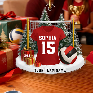 Volleyball Player Uniform - Personalized Acrylic Ornament - Christmas Gift For Volleyball Players