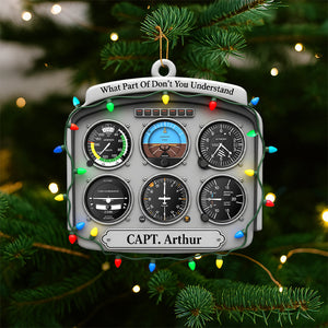 Personalized Gifts For Pilot Christmas Ornament - Flight Instruments Six Pack