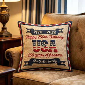 America 250th Birthday - Personalized Pillow Cover