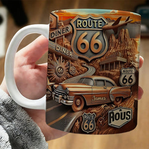 Vintage Route 66 - Personalized Mug