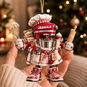 Personalized Stand Mixer Baker Christmas Ornament โ Cute Baking Lover Gift