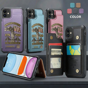 American 250th Anniversary - Personalized Flip Wallet Phone Case