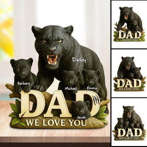 Panther Dad Acrylic Plaque - Personalized Gift For Dad Father’s Day