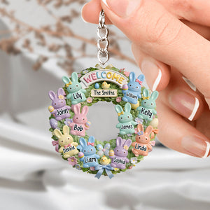 Easter Family - Personalized Family Custom Acrylic Keychain