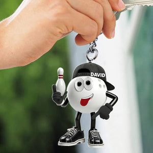 Custom Bowling Ball Keychain,Unique Gifts For Bowling Lover