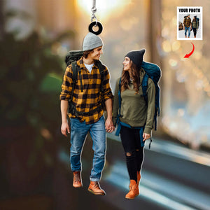 Camping Couple Custom Photo Personalized Acrylic Ornament Gifts