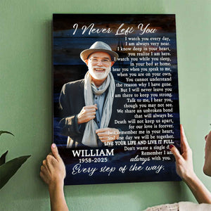 Memorial I Never Left You Personalized Canvas Poster - Custom Photo & Text