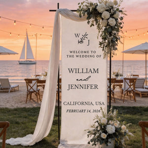 Personalized Wedding Welcome Sign, Custom Wedding Signs,Wedding banner