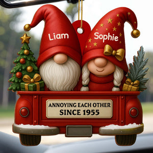 Annoying Each Other Since, Couples And Vintage Truck Personalized Ornament