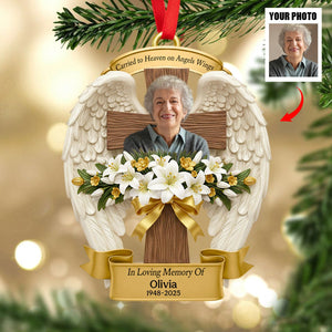 Angel Wings Christmas Ornament Personalized Photo Gifts For Heaven