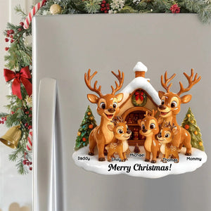 Christmas Reindeer Family - Personalized Decal