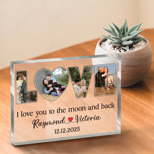 Valentineās Day Gifts Personalized Couple Love Photo Acrylic Plaque Block