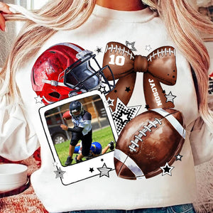 Custom Football Photo Personalized Sweatshirt Gift For Football Mom