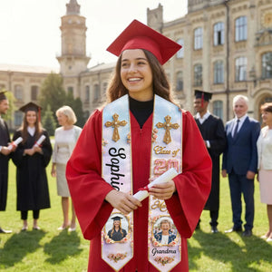 Forever In My Heart - Personalized Custom Graduation Stole
