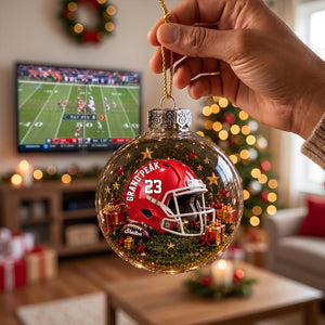 Play Like a Champion Today-Personalized Football Christmas Ornament