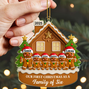 Our First Christmas As A Family Personalized House Acrylic Ornament