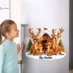 Christmas Reindeer Family - Personalized Decal