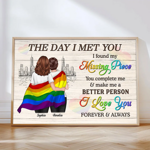 Pride Month LGBT Couple The Day I Met You Personalized Poster/Canvas