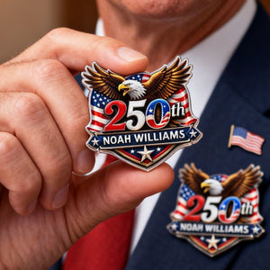 America 250th Anniversary 1776-2026 Eagle USA Semiquincentennial Patriotic Acrylic Pin