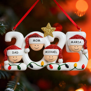 2025 Holiday Family Personalized Christmas Ornament
