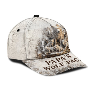 Papa Wolf Pack - Personalized Father Classic Cap