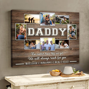 “Fatherhood in Frames” Custom Photo Collage Canvas Poster Gift for Father’s Day