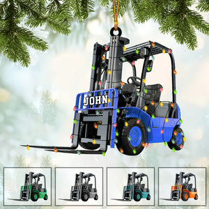 Personalized Forklift Ornament Christmas Gift for Operators and Industrial Workers