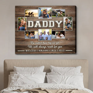 “Fatherhood in Frames” Custom Photo Collage Canvas Poster Gift for Father’s Day