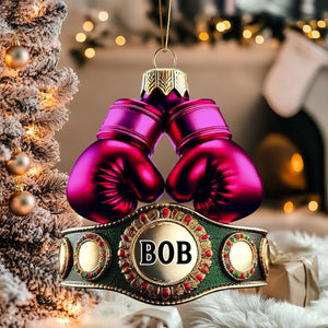Personalized Name Boxing Champion Ornament, Boxing Lover Christmas Gift