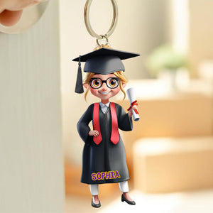 Congratulations Class Of - Personalized College Graduation Acrylic Keychain