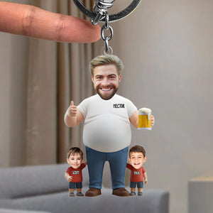 It's Not Dad Bod It's Father Figure - Personalized Father Custom Acrylic Keychain