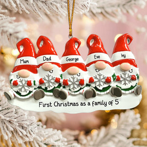 Personalized Christmas Gonk Family or Friends Ornament
